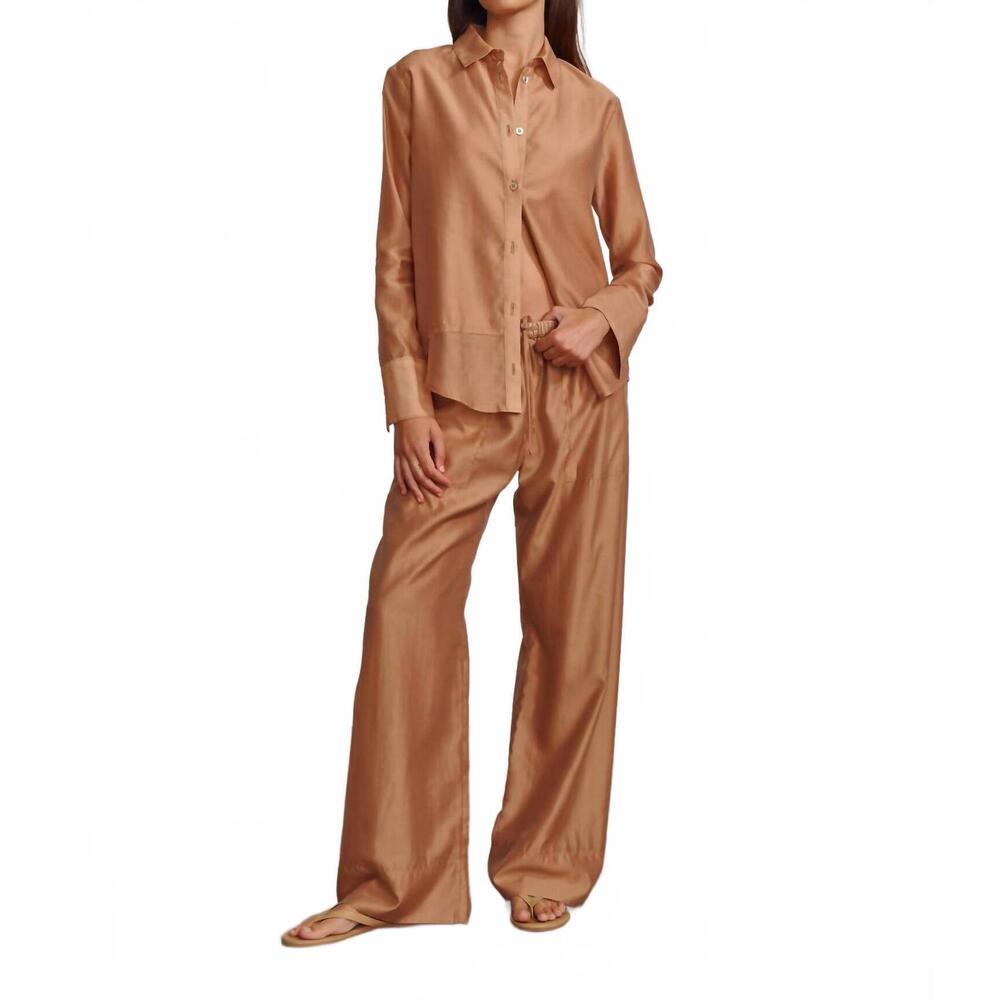 NEW PHARAOH women's casey gossamer pant in brulee